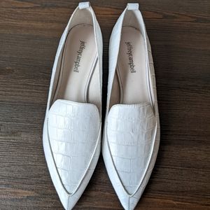 Jeffrey Campbell white loafers, flats, oxfords